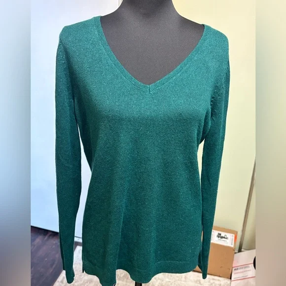 Old Navy Teal Shimmery Knit Sweater - Picture 1 of 3